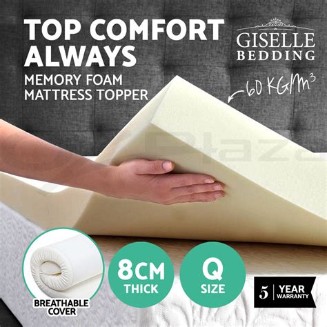 Memory foam is one of the best materials a foam mattress topper can be made from, particularly if your back is out of alignment. Memory Foam Mattress Topper ALL SIZE 8CM Visco Elastic ...