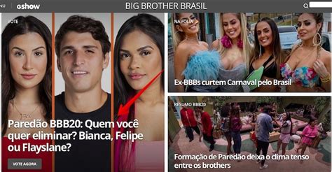 Gshow bbb 2021 has 343,620 members. Paredão BBB 20: como votar para eliminar Bianca, Felipe ou ...