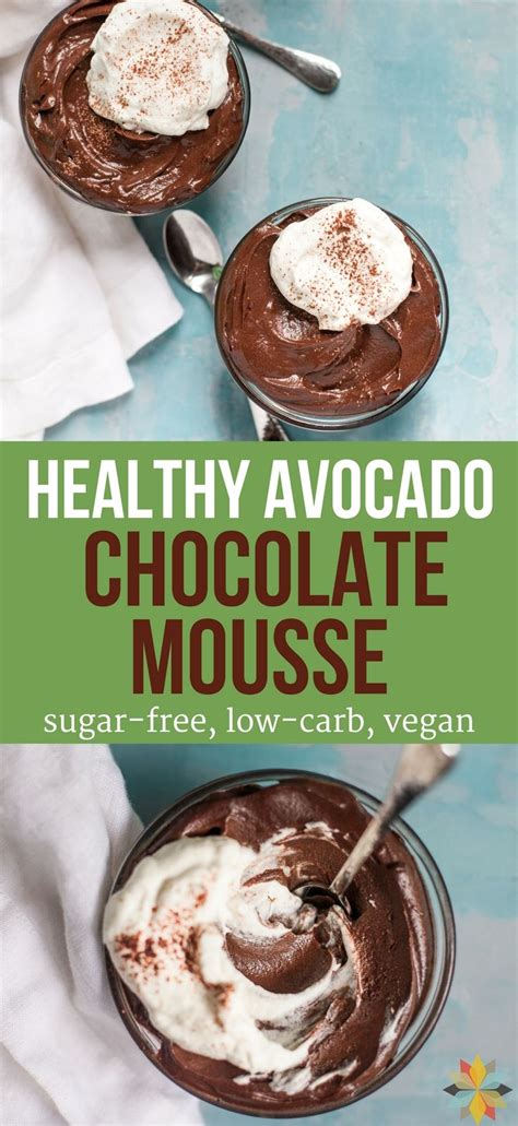 When looking for low carb chocolate desserts, unsweetened cocoa powder is key. Dark Chocolate Avocado Mousse ~ low carb, vegan, AIP ...