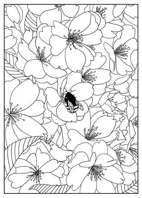 Free vector seamless floral pattern for all flowers, nature, flora, plants, spring, summer, bloom, blossom, poster. Free Printable Flower Coloring Pages For Kids - Best ...