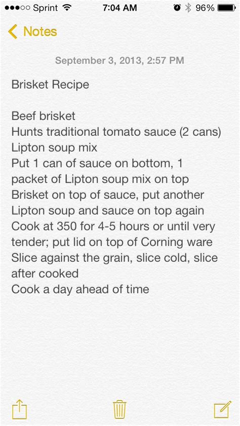 It was kind of a sticky gravy, sweet and. Brisket recipe | Brisket recipes, Brisket, Lipton soup