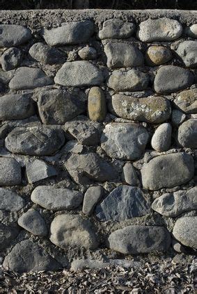 Stone is heavy and can do some real damage if a large one was to fall on an unclad foot. How to Build a Rock Wall With Cement | Hunker | Stone ...