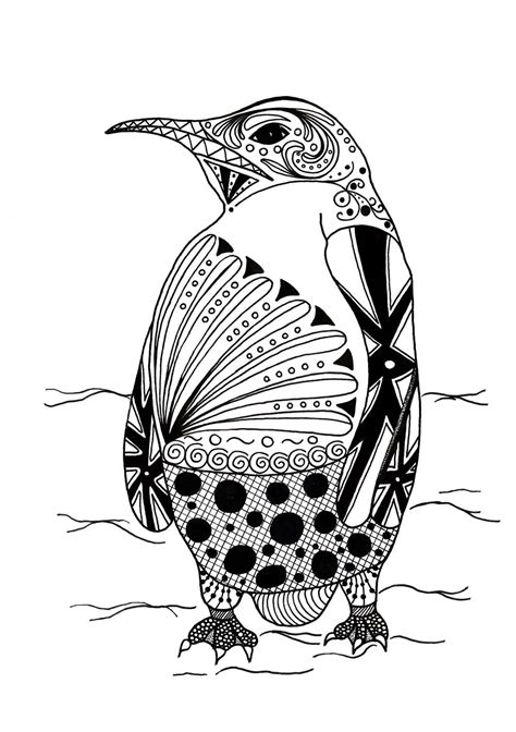 Indeed, coloring books are selling well in the adult market. Intricate Penguin Adult Coloring Page | FaveCrafts.com