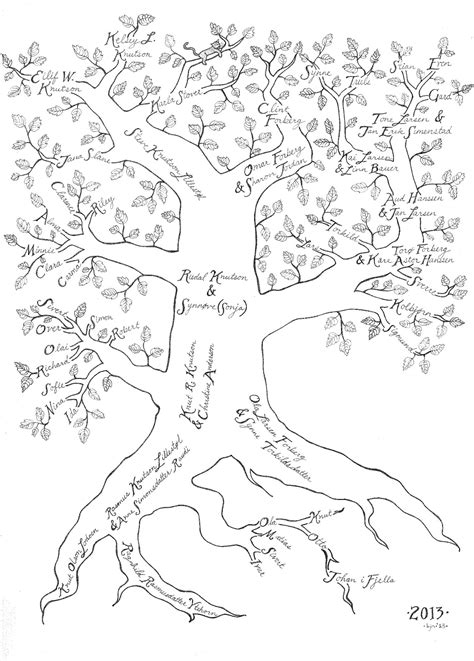 Tree templates and coloring pages. Family trees coloring pages download and print for free