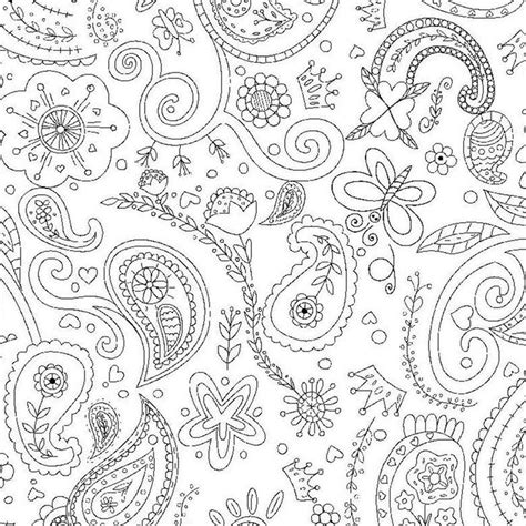 Wash your color me fabric before beginning to watercolor. White Color Me Princess Paisley - 15yds, 100% Cotton, 44 ...