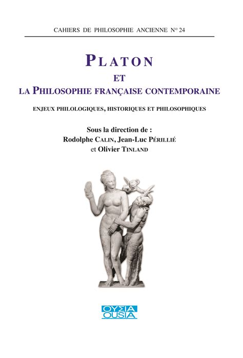 Platon et la philosophie française contemporaine | Les éditions Ousia