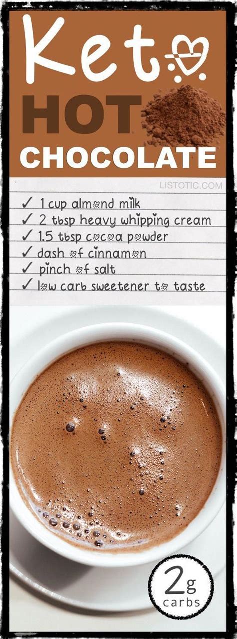 The addition of heavy cream in the batter gives this simple cake base a lovely rich crumb. Low Carb Keto Hot Chocolate Recipe using heavy cream and ...