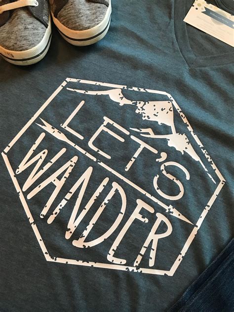 Lets Wander, Lets Wander Tshirt, Vacation Tshirt, Fun Summer Tshirt, Adventure, Outdoor, Hiking ...