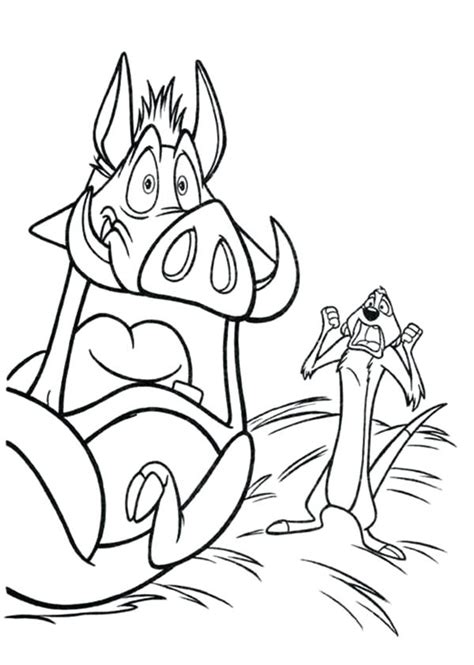 Pumbaa from the lion king coloring page from the lion king coloring pages series. Timon And Pumbaa Coloring Pages at GetDrawings | Free download