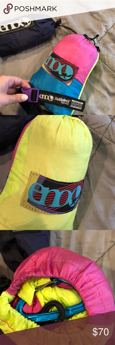 As far as its size goes, it is four. Eno DoubleNest Hammock Neon yellow, blue, and pink eno hammock with straps. Double nest that ...