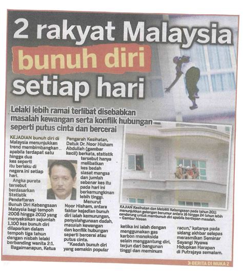 Mohd adli berkata, kes berkenaan diklasifikasikan sebagai bunuh dan bukan samun dan bunuh. Statistik Kes Bunuh Diri Di Malaysia 2019