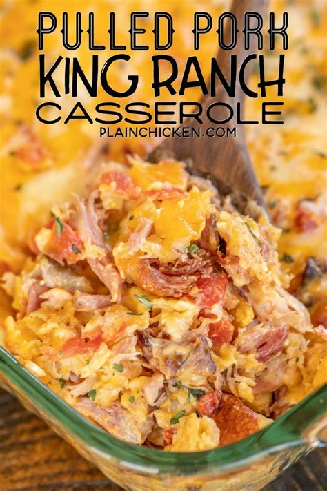 Pour the pork mixture into a slow cooker. Leftover Pork Loin Recipes Casserole / Pulled Pork King Ranch Casserole - a delicious twist on a ...