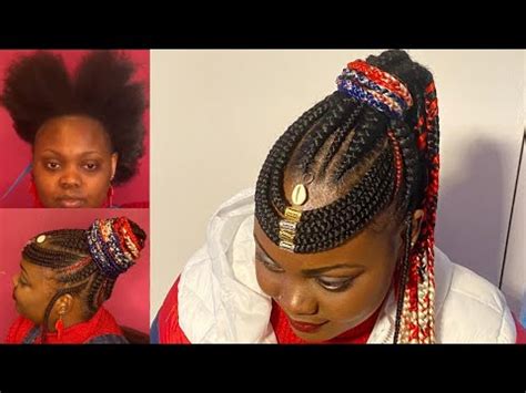 ROYAL GHANA CORNROW BEAIDS 2020 // RING BRAIDS ...