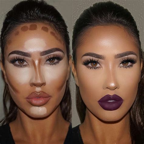 We said contouring is a handy little makeup trick. Very slim looking nose...contouring at its finest | Makeup ♡ | Pinterest | Contours, Makeup and Face