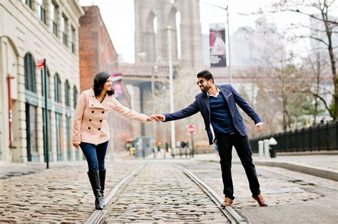 Maybe you would like to learn more about one of these? brooklyn bridge engagement photoshoot nyc train tracks ...