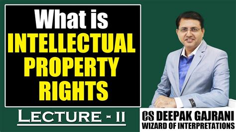 Intellectual property law governs the enforcement, registration, protection and security of the legal rights to intangible properties such as inventions and designs. Intellectual Property Law - Lecture 2 - CS Classes - YouTube