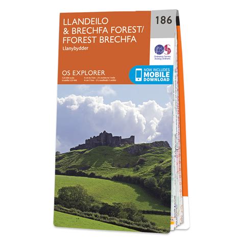 OS Map of Llandeilo & Brechfa Forest | Explorer 186 Map ...