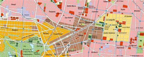 Große karte der laminierten wand. Diercke Weltatlas - Kartenansicht - Mexiko-Stadt ...