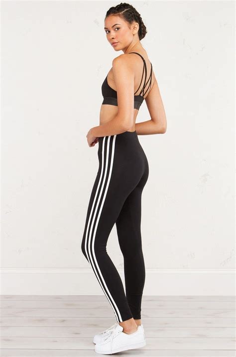 Symbol athletic wear brand logos. adidas Classic 3-stripe Athletic Leggings in black ...