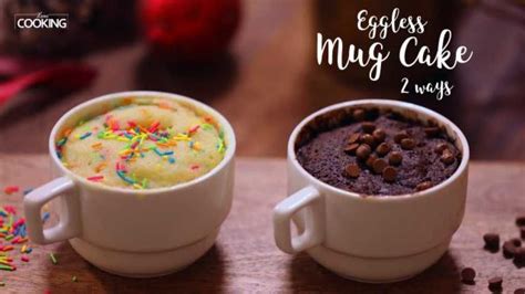 Pour in the 1 tsp (4.9 ml) of vanilla extract and 1⁄4 c (59 ml) of milk. Eggless Mug Cake 2 Ways | Mug recipes, Mug cake microwave ...