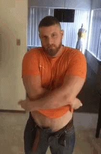 Creepy security guard caught beating off to the cheerleaders. Pin by nilo on taking shirts off | Mens tops, Hairy men ...