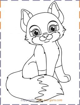 What kind of fur does a fox have? fox coloring pages print out - Free Kids Coloring Pages ...