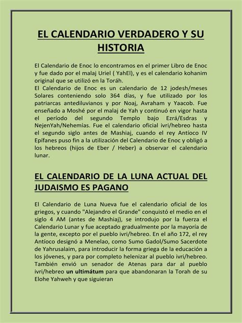 A partir de hoy, tenemos 78,753,374 libros electrónicos para descargar de forma gratuita. El Calendario de Enoc Verdadero y Su Historia.pdf