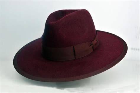Alternatively, if you don't mind almost completely losing the hand of the fabric, you could use rabbit skin glue. Wide Brim Fedora The TAYLOR Burgundy Wide Brim Hat Men ...