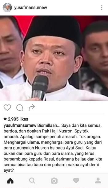 Saya pikir komentar ini jangan dilanjutkan lagi. Ahok Minta Maaf Soal Surat Al Maidah Ayat 51, Nusron Wahid ...