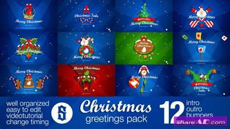 Brush opening titles // character introducing titles. Videohive Christmas Pack Intro - Outro - Logo Openers ...