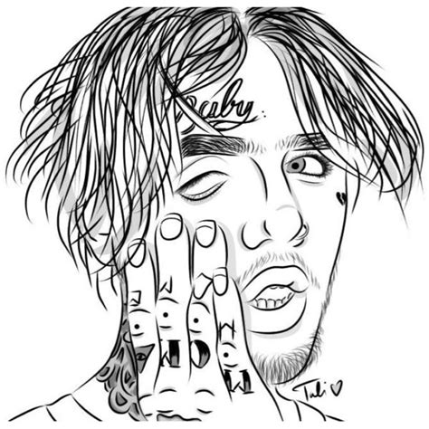 Crybaby falling 4 me mixtape music cry baby coloring book, hellboy, white, vertebrate png. Lil Peep Coloring Pages - XColorings.com