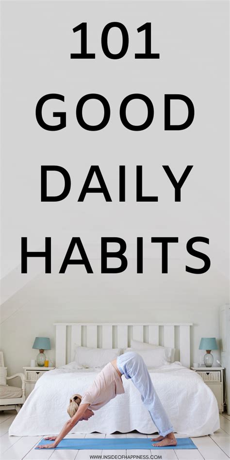 101 Good Daily Habits To Improve Your Life Step By Step in ...