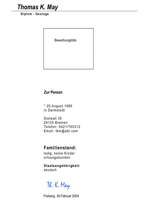Porbe von Extraordinay Lebenslauf In Dissertation Latex ...
