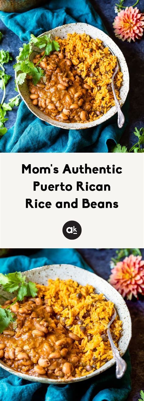Tackling this busy week with my favorite comfort food.mom's puerto rican rice and beans! Moms Authentic Puerto Rican Rice and Beans # ...