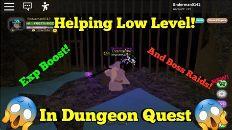 Almost your searching will be available on couponxoo in general. Helping Lower Levels Dungeon Quest Leveling Live Roblox ...