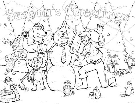 Cut and color decorations for seasons. Seasons Greetings Coloring Pages at GetColorings.com ...