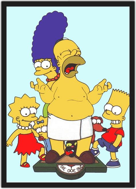 He is the spouse of marge simpson and father of bart simpson , lisa simpson , and maggie simpson. Quadro Homer Simpsons Desenho Com Moldura GG02 no Elo7 ...