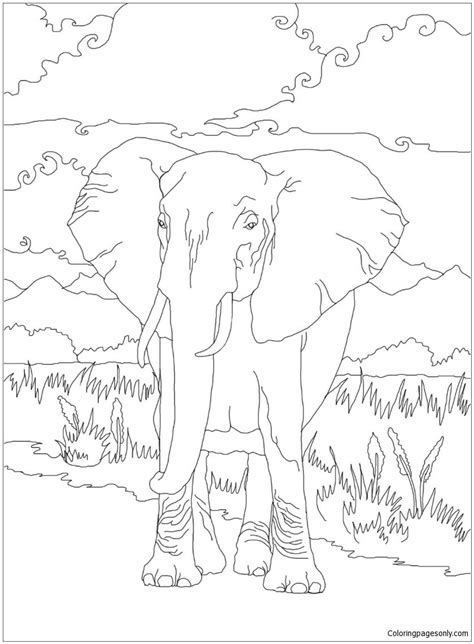 The puzzles promote verbal awareness. African Bush Elephant Coloring Page | Elephant coloring ...