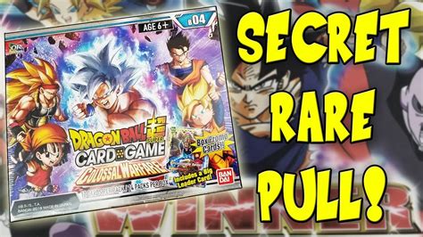 Rare tickets you will get less often, but give you a better chance of getting the rarer cards of a set. SECRET RARE PULL!!! Dragon Ball Super Colossal Warfare ...