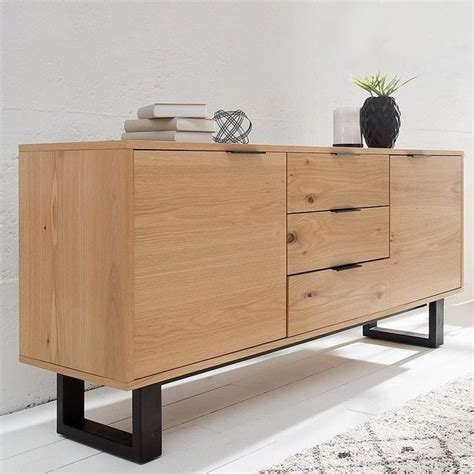 Dieses qualitativ hochwertige sideboard wird in ihrem wohnraum strahlen! Sideboard Eiche Massiv 150 Cm - 150 Cm Breites Sideboard ...