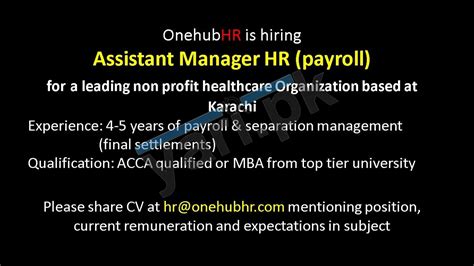 The job of our car dealership is to sell cars, and sales managers provide the motivation, support, training, and incentives to get our sales team to do this job well. Assistant Manager HR Payroll Jobs in Karachi | 2020