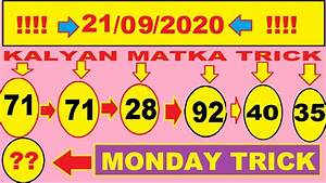 Kalyan Matka 21 09 2020 Kalyan Satta Matka Last Minute Table Chart Otc