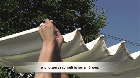 Als sonnenschutz auf der terrasse macht das sonnensegel dem sonnenschirm konkurrenz. Sonnensegel - Bedienseil montieren | Raumtextilienshop ...