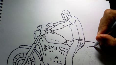 Desenhando motoqueiro. - YouTube