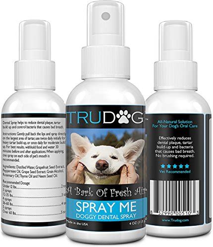 Spray bright will clog the sprayer, so it is recommended to rinse out your sprayer with hot water after each use. Dog Breath Freshener - Spray Me: Doggy Dental Spray (4oz ...