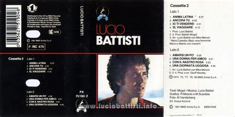 He is widely recognized for songs that defined the late 1960s and 1970s era of italian songwriting. LUCIO BATTISTI (ALL THE BEST) | Io Tu Noi Tutti