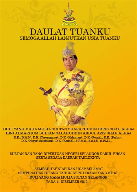 And the sultan and his family also run with you and say welcome done. Bunga-bunga Kehidupan: Hari Keputeraan Sultan Selangor