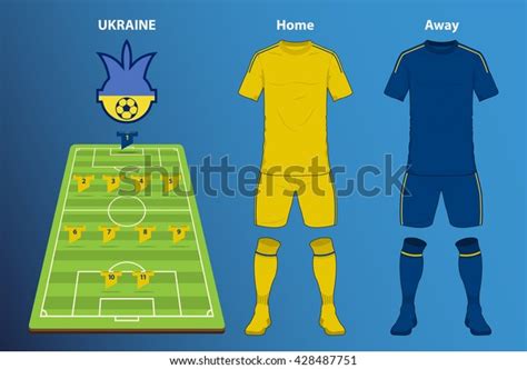 Евро 2020 | euro 2020. Ukraine Football Kit Soccer Jersey Template Stock Vector ...