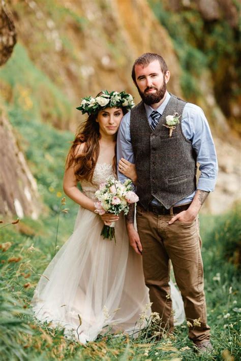 When choosing a city elopement dress, look for bold silhouettes, a generous dose of sparkle, and romantic flair reminiscent of old hollywood red carpets. Ethereal Irish Elopement at Connor Pass | Junebug Weddings