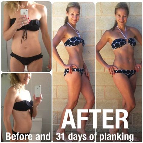 1 minute plank before and after. 30 Day Plank Challenge - Benefits / Before And After Results